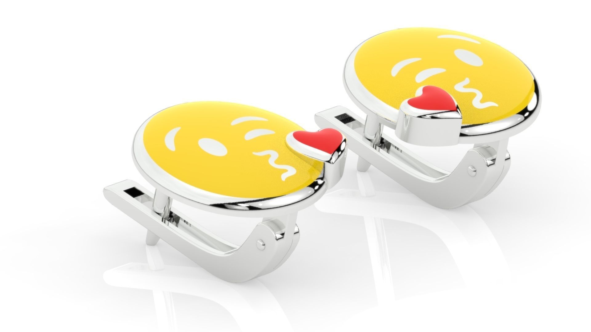 childrens earrings smile 3D print model_7