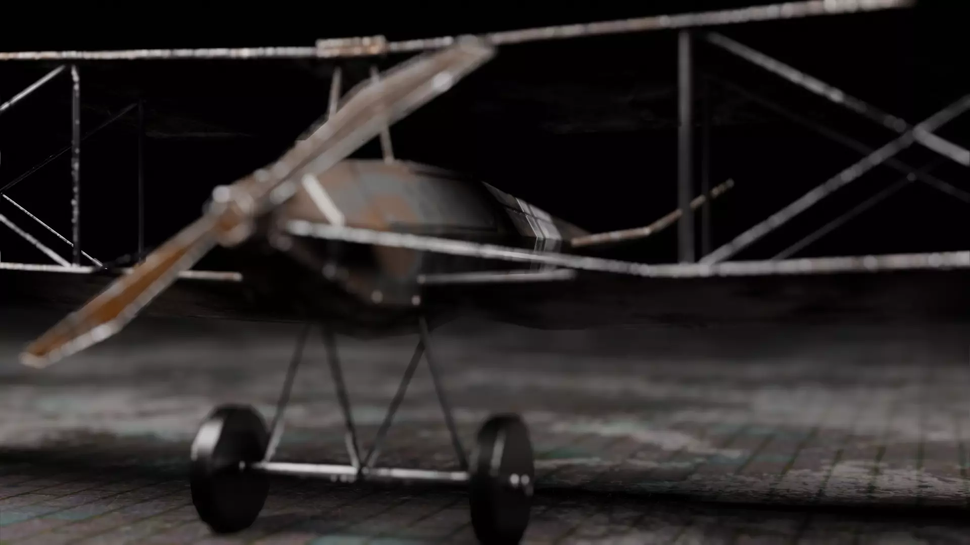 Low Poly Plane Albatros C-3 Low-poly 3D model_0