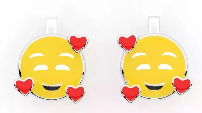 childrens earrings smile  3D print model