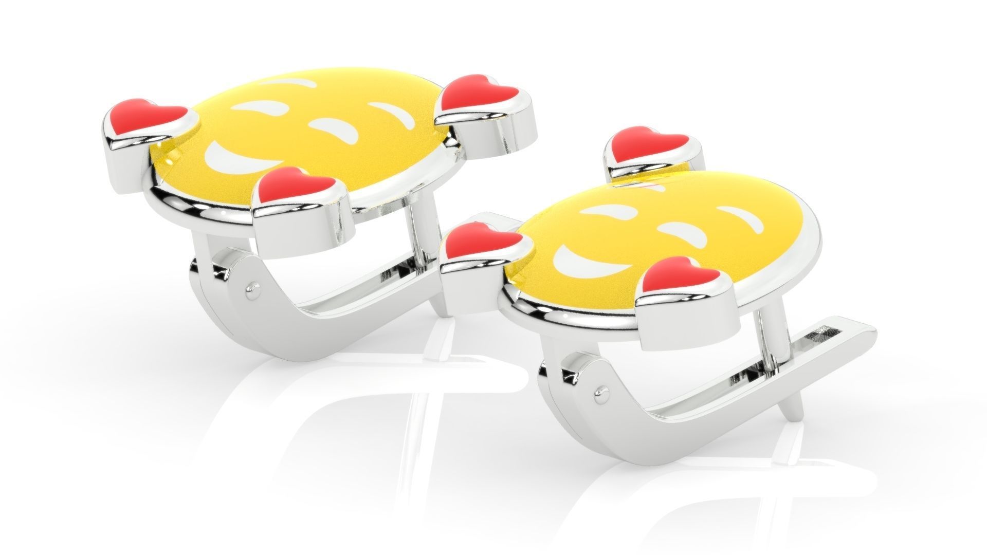 childrens earrings smile 3D print model_1