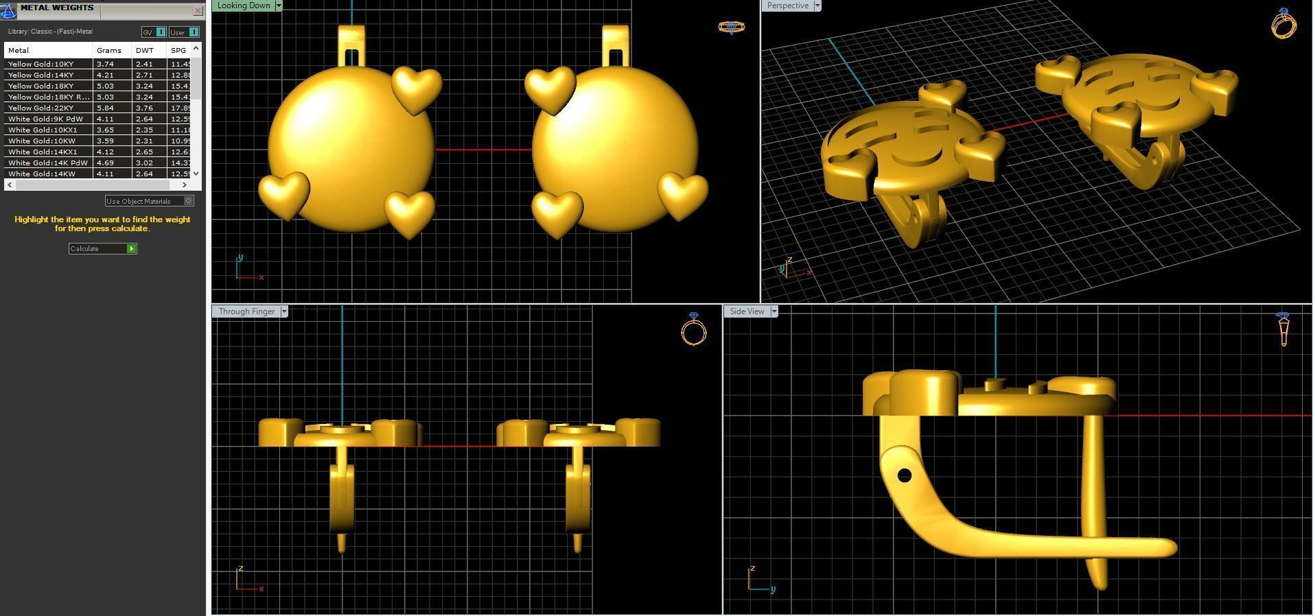 childrens earrings smile 3D print model_4