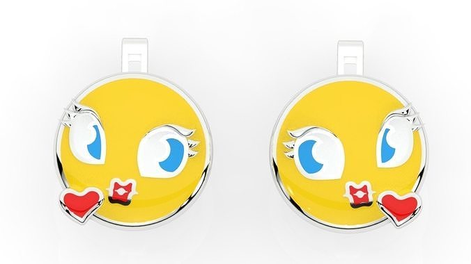 childrens earrings smile  3D print model