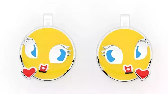 childrens earrings smile  3D print model