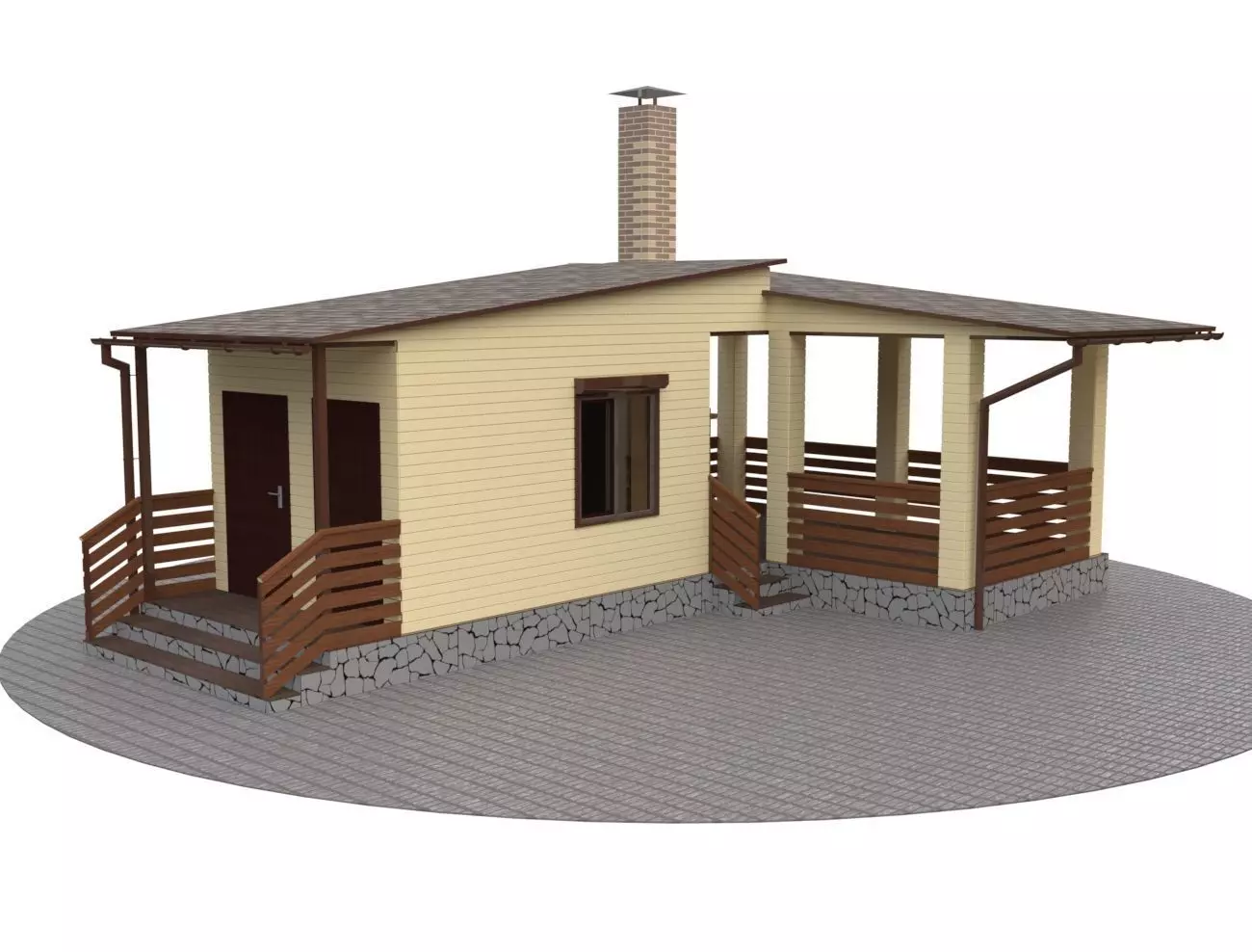 Outdoor gazebo 3D model_0