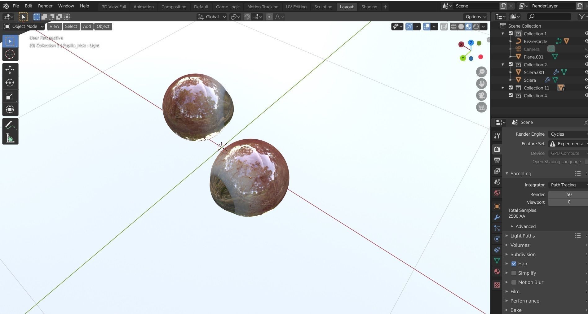 Blue eyes 3D model_8