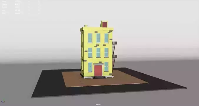 Cartoon house 3D model