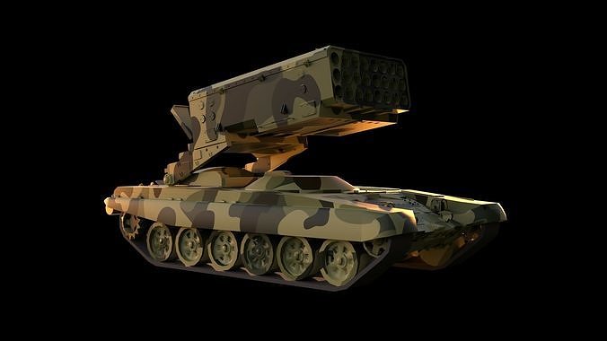 TOS-1 System SUN-SHINE BURATINO RUSSIAN ARMY WEAPON 3D model