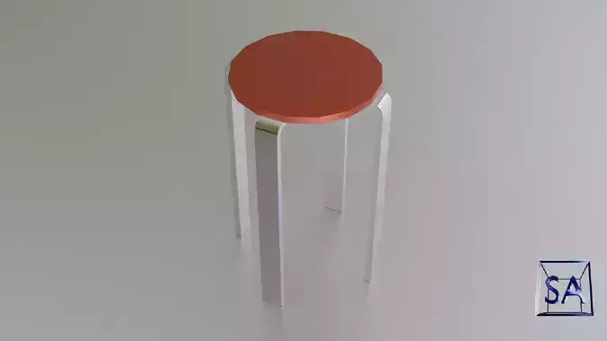 Tabouret-Stool With Metal Leg