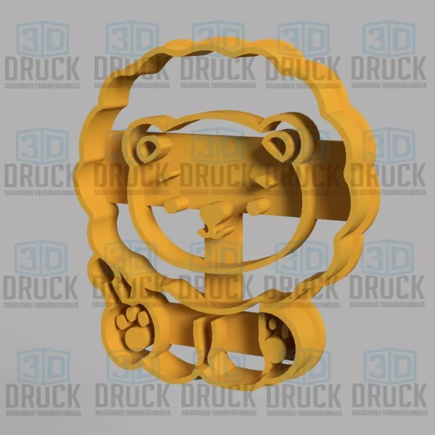 Lion - Leon Cookie Cutter 3D print model_0