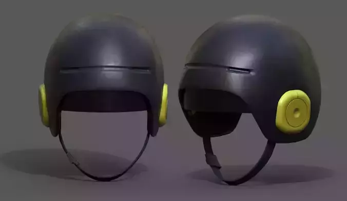 Helmet scifi military combat 3d model low poly futuristic 