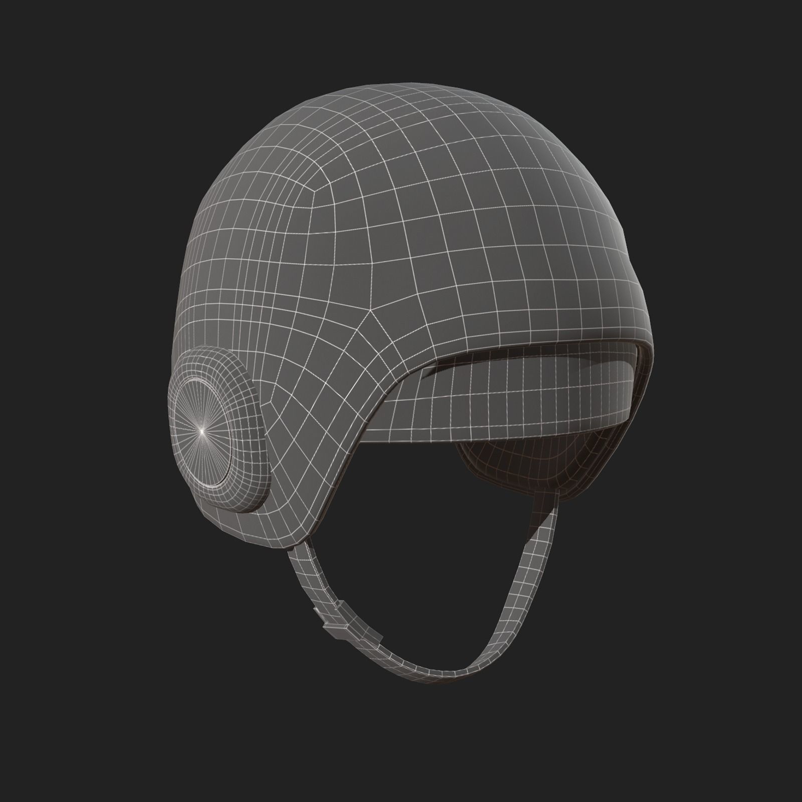 Helmet scifi military combat futuristic technology space Low-poly 3D model_11
