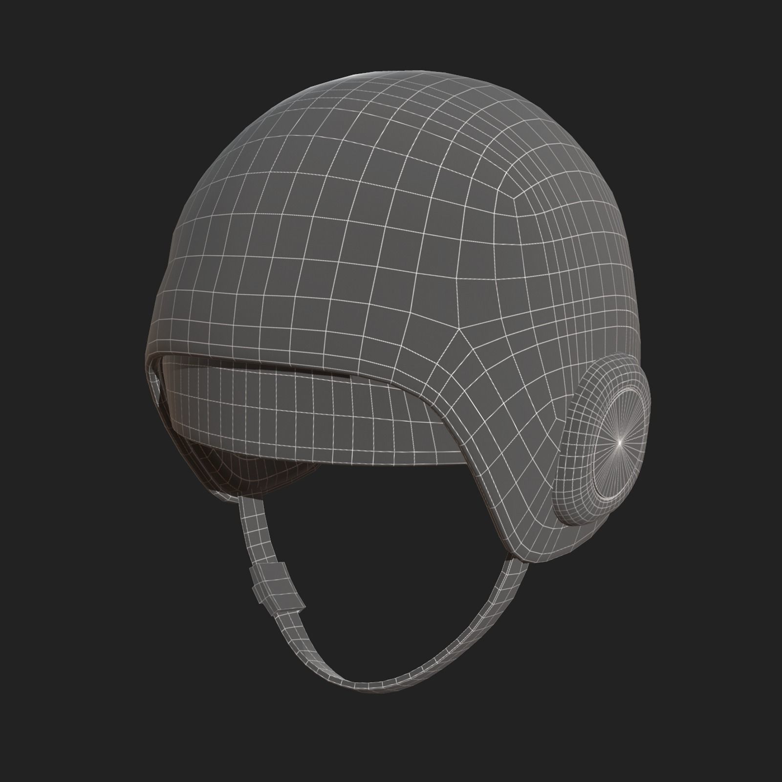 Helmet scifi military combat futuristic technology space Low-poly 3D model_10