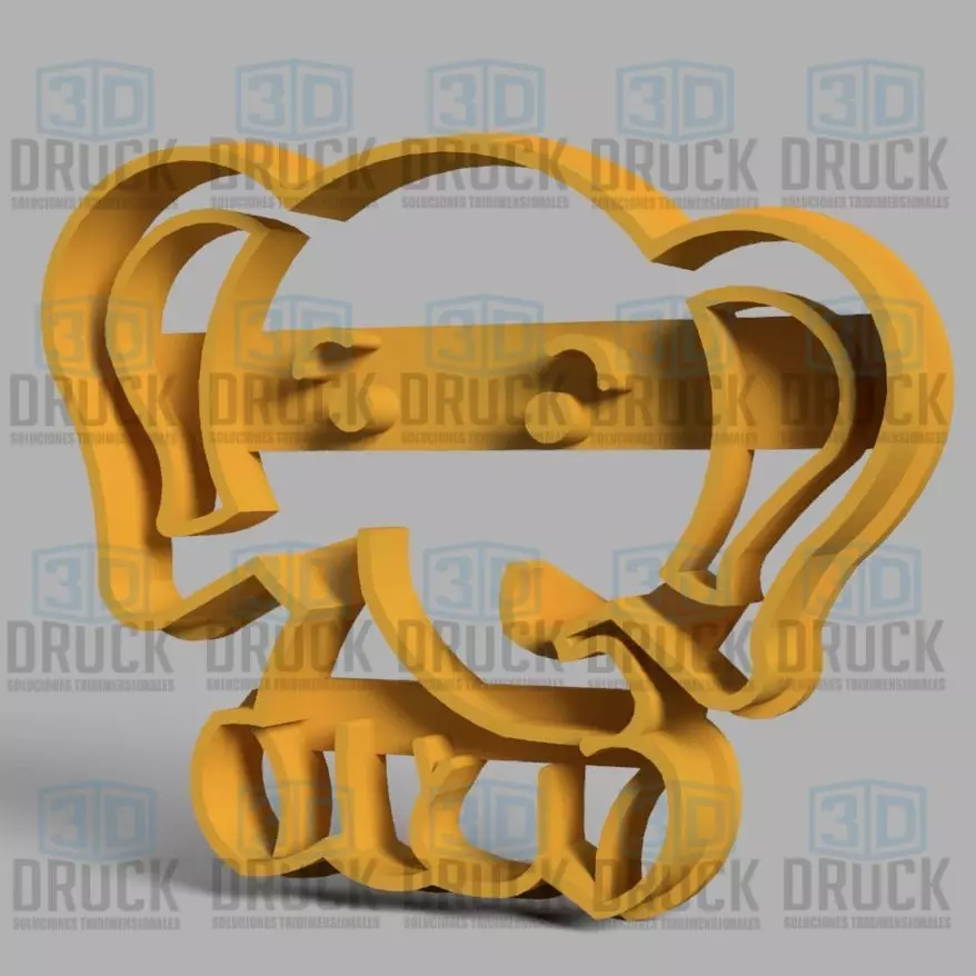  Elephant - Elefante Cookie Cutter 3D print model_0