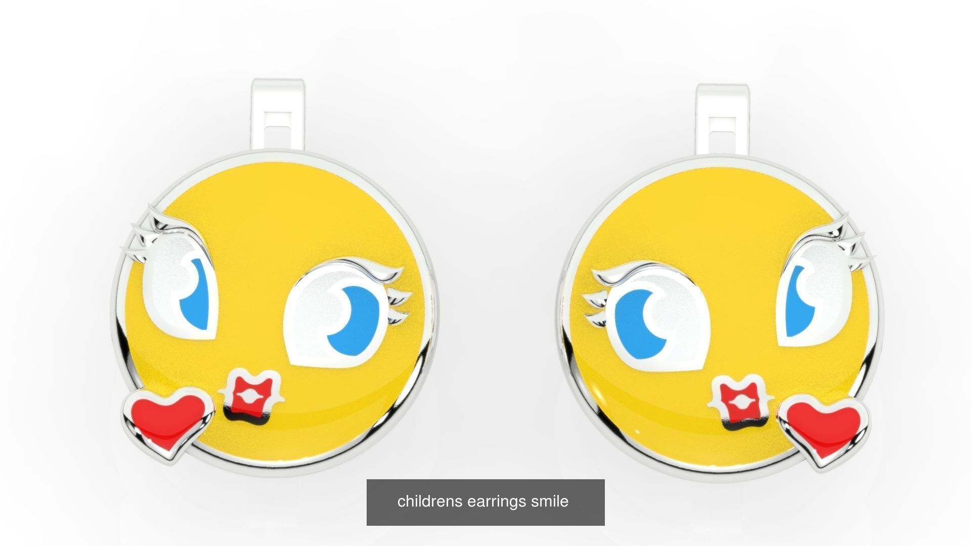 baby earrings smiles 3D Model Collection_6
