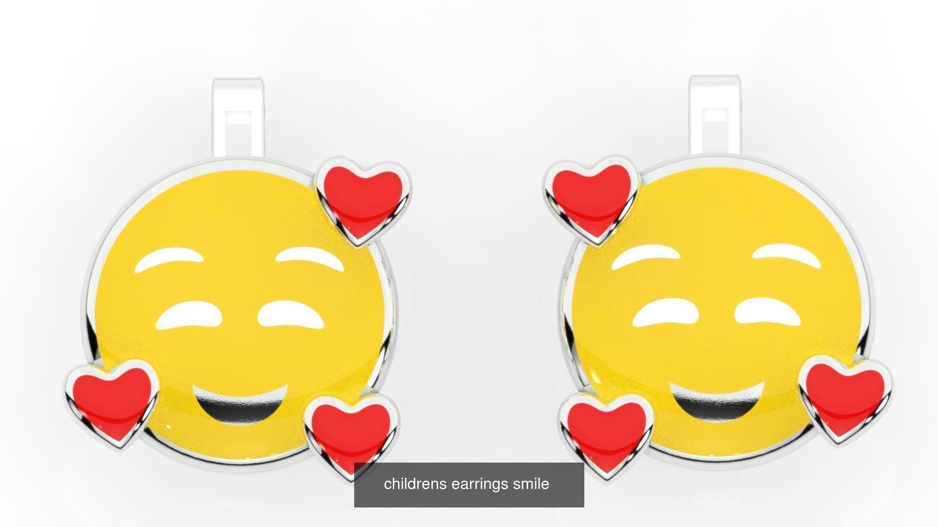 baby earrings smiles 3D Model Collection_5