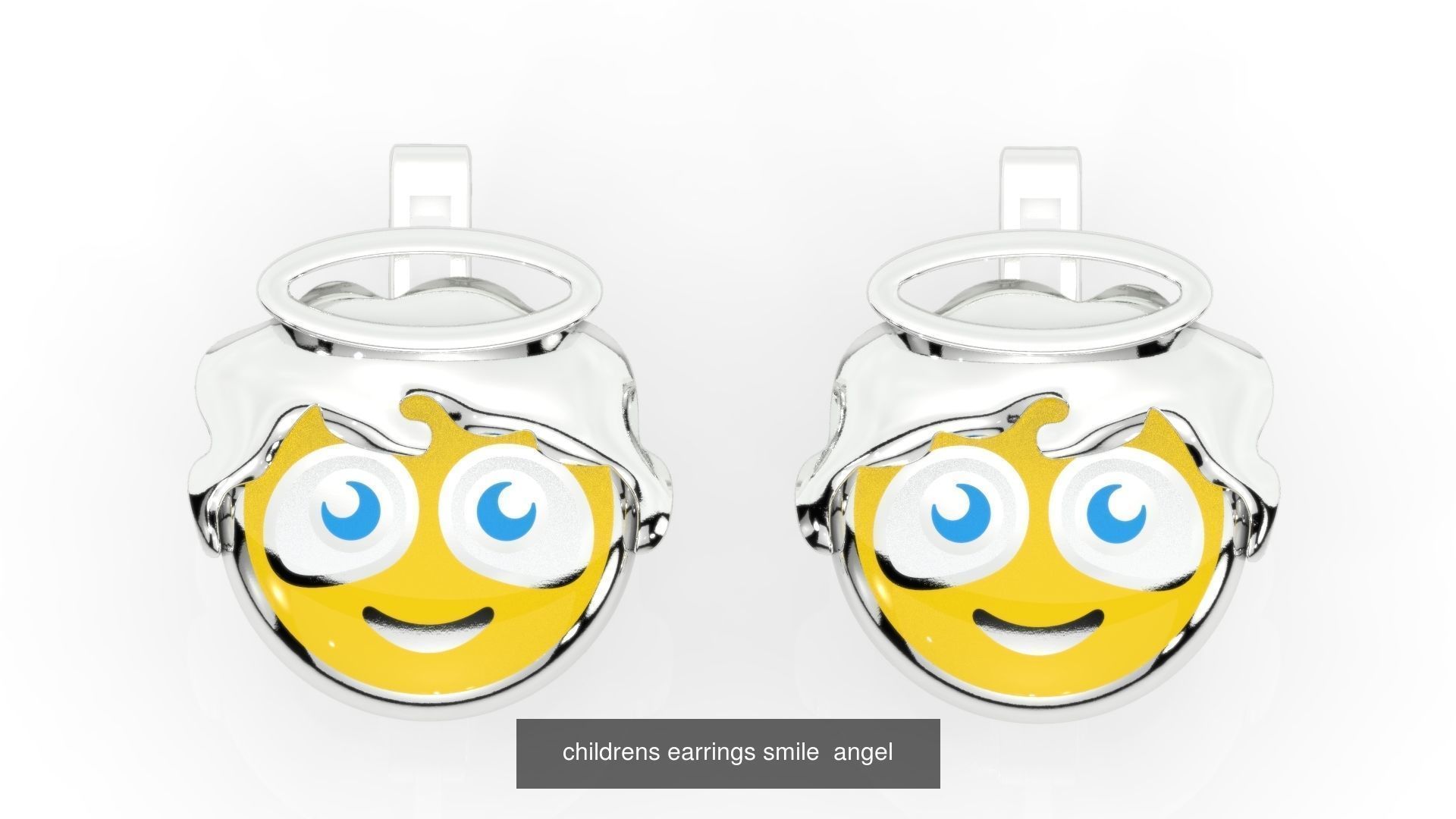 baby earrings smiles 3D Model Collection_7