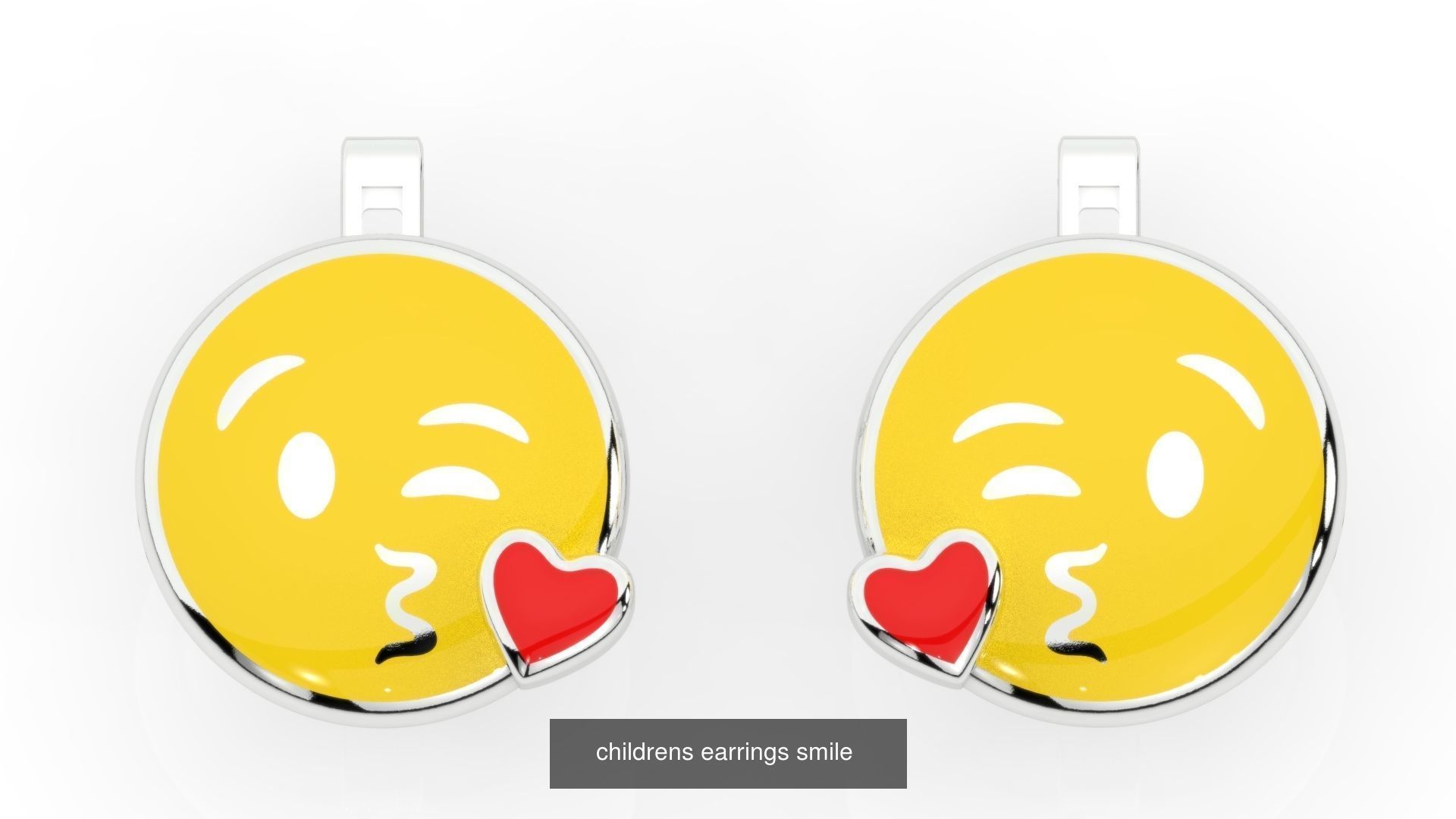 baby earrings smiles 3D Model Collection_4