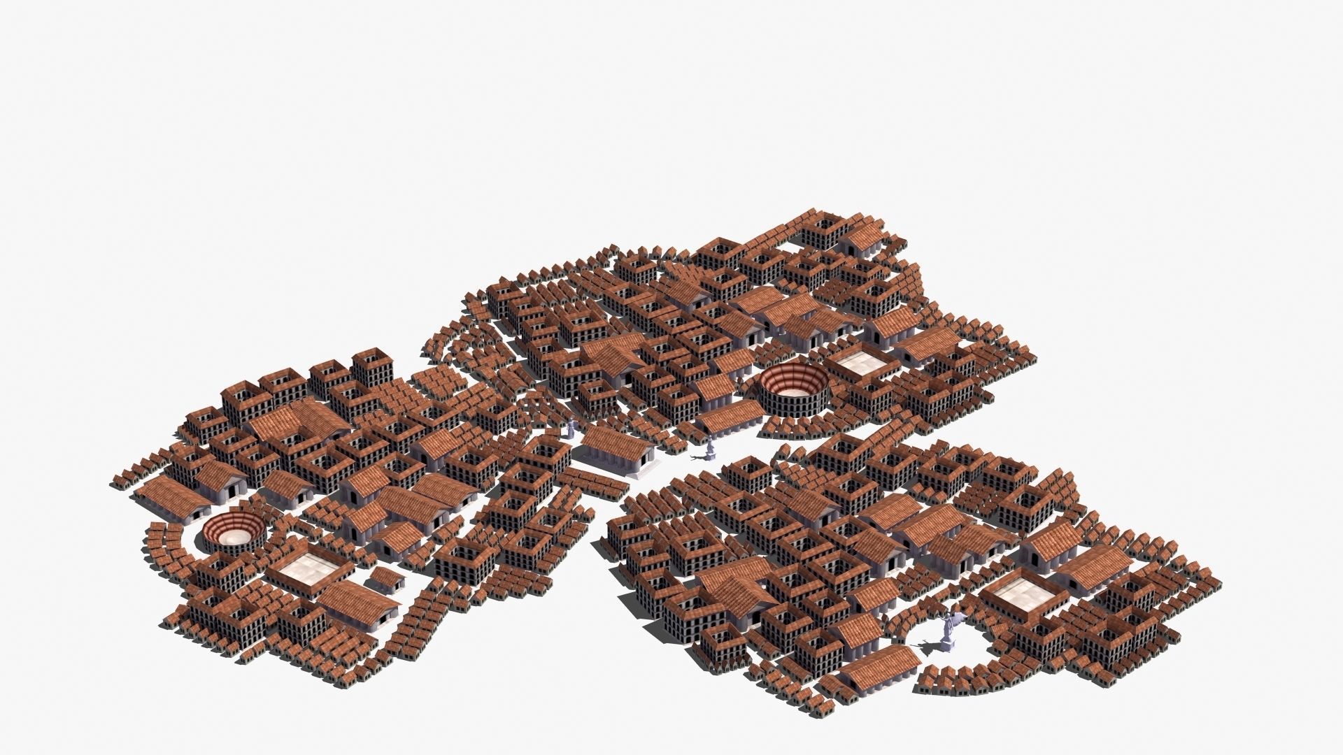 Ancient City Low-poly 3D model_17