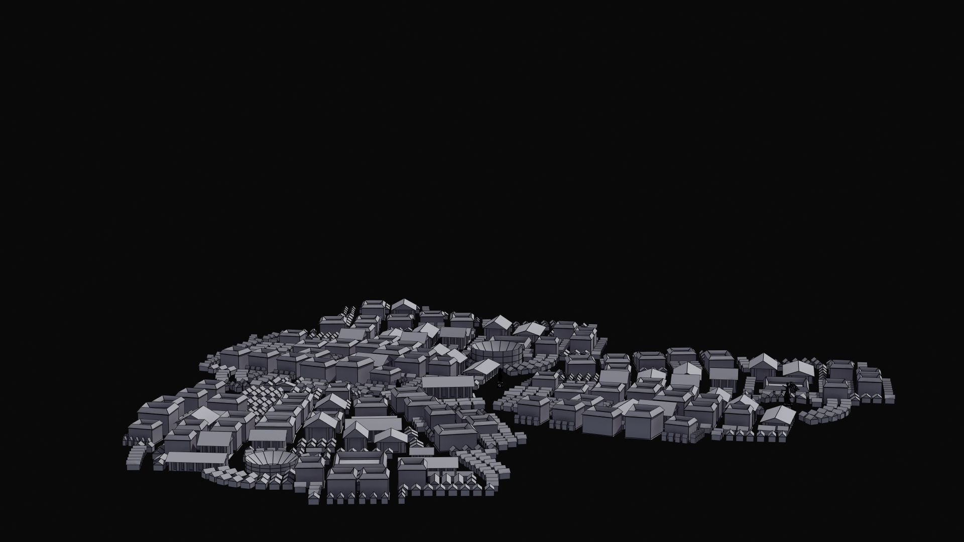 Ancient City Low-poly 3D model_44