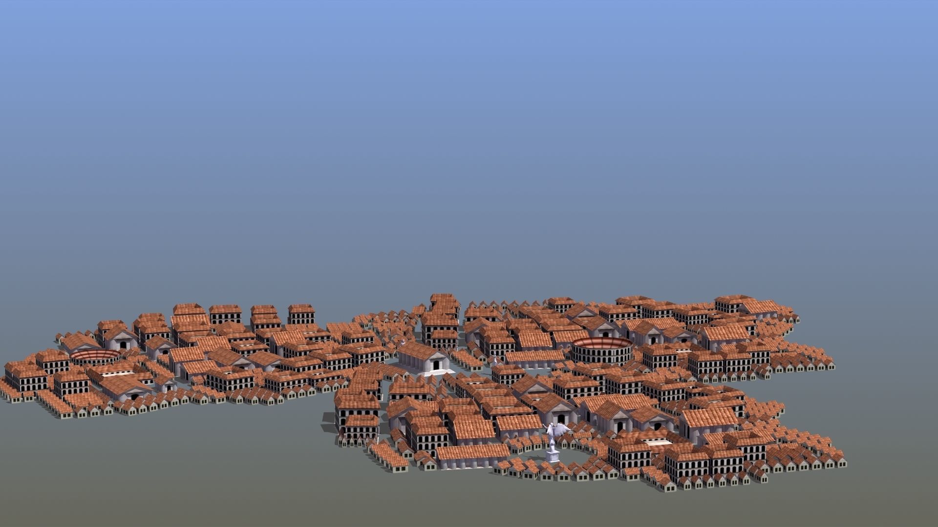 Ancient City Low-poly 3D model_13