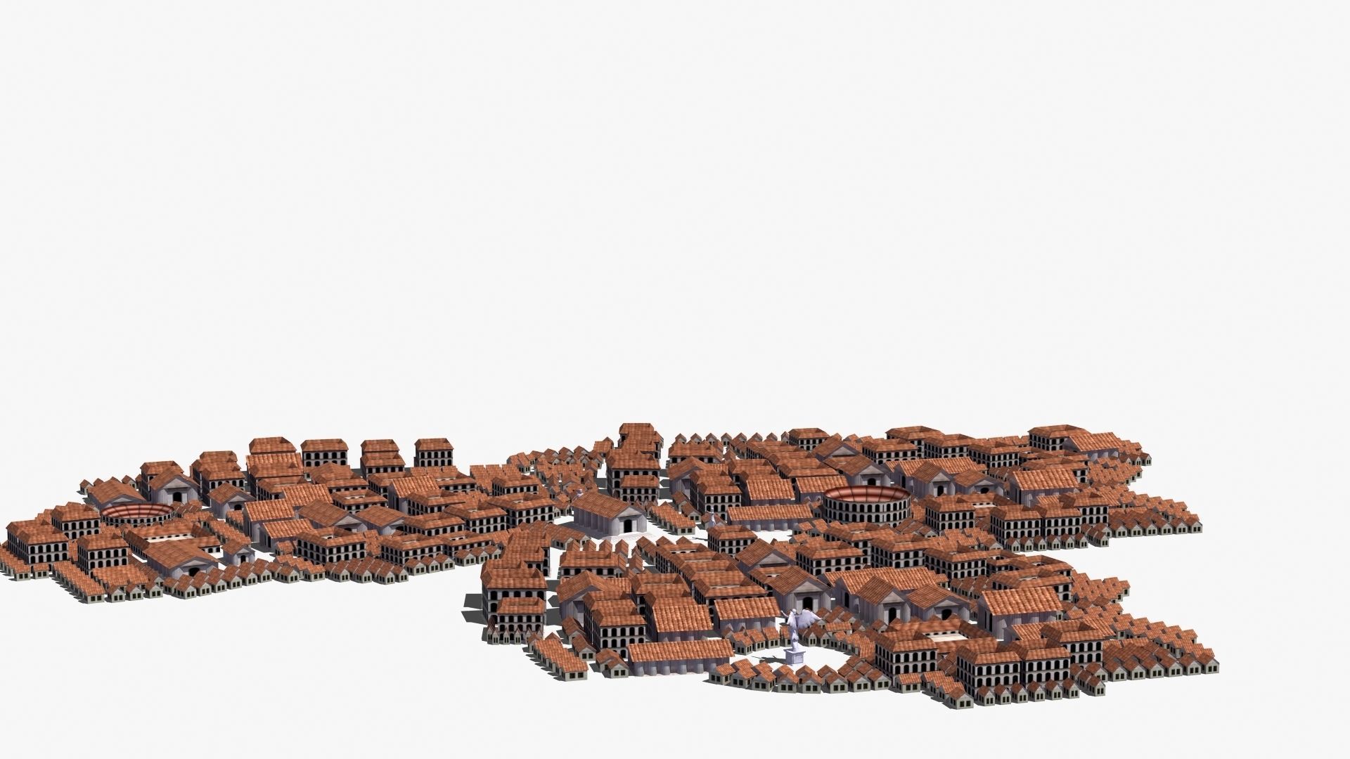 Ancient City Low-poly 3D model_30
