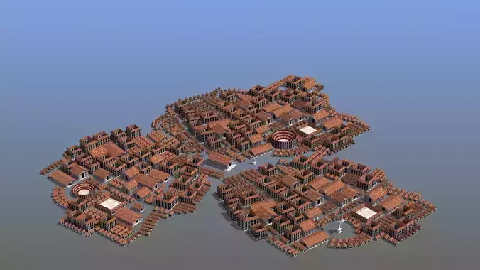 Ancient City Low-poly 3D model