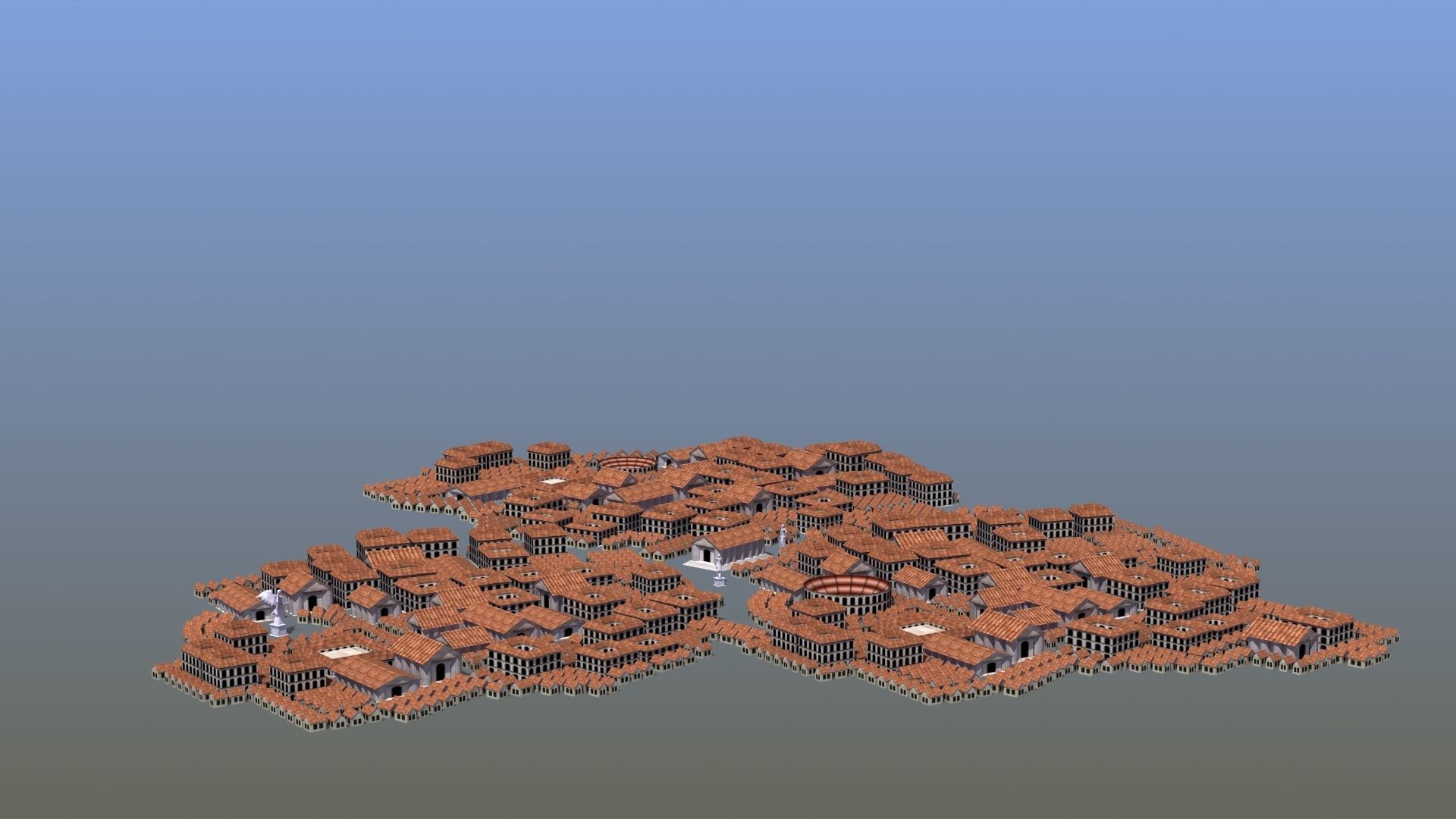 Ancient City Low-poly 3D model_2