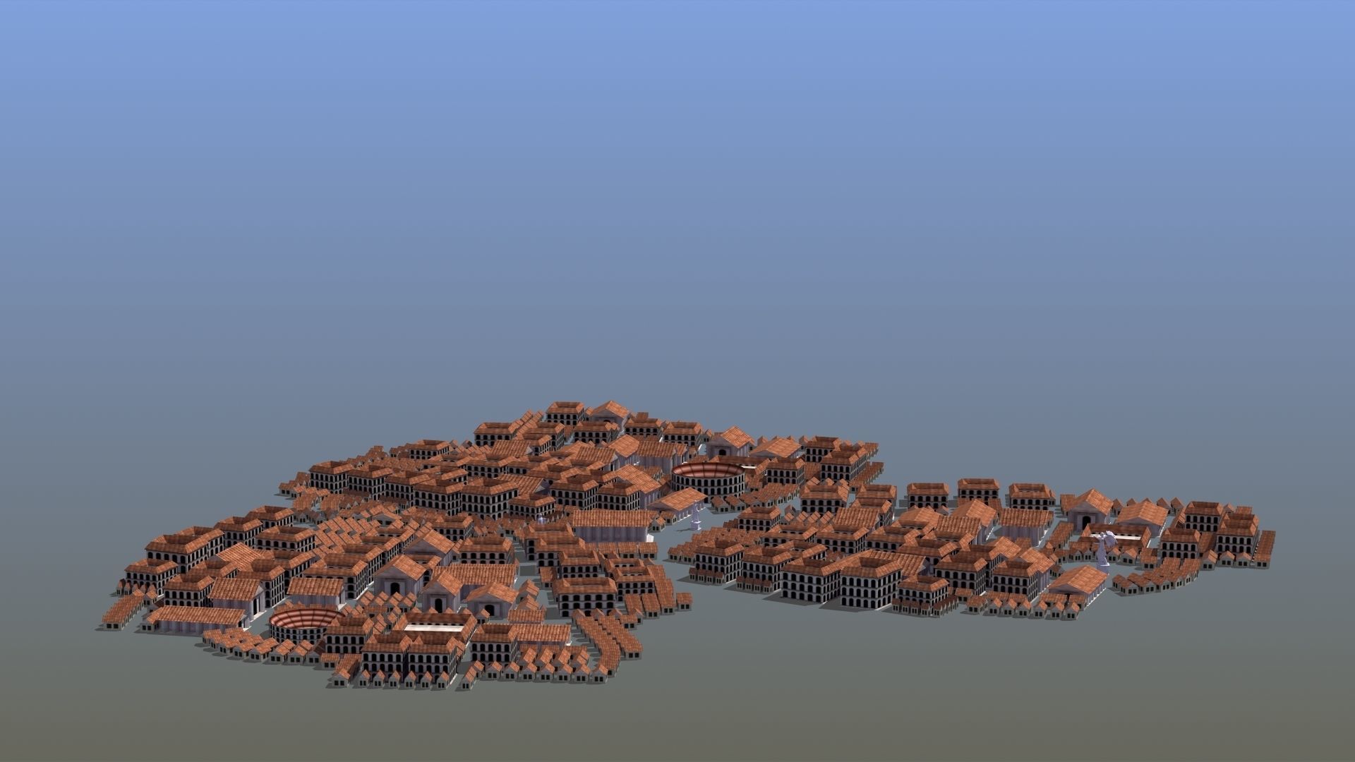 Ancient City Low-poly 3D model_9