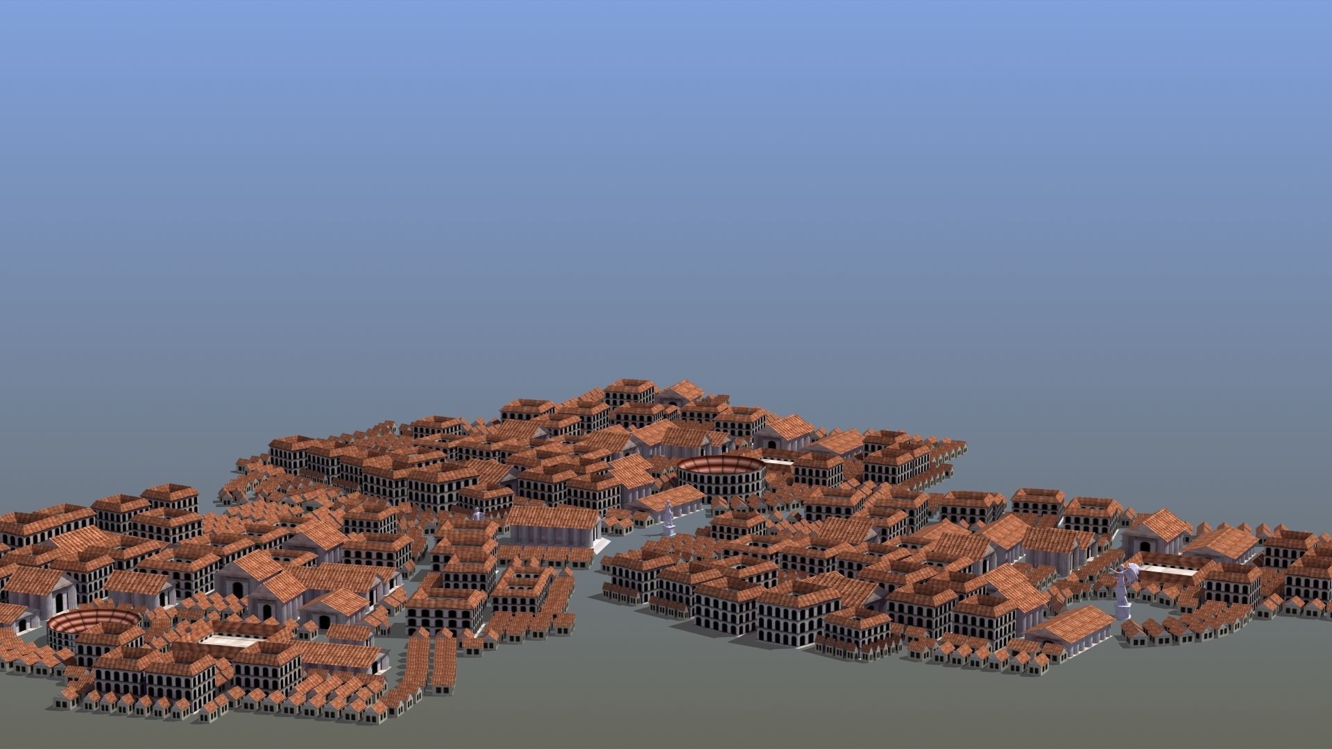 Ancient City Low-poly 3D model_8