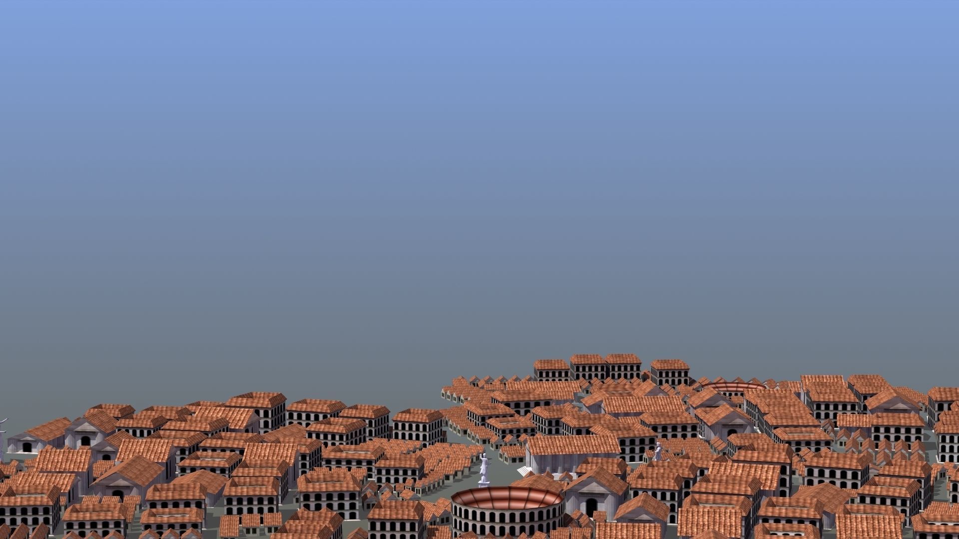 Ancient City Low-poly 3D model_3