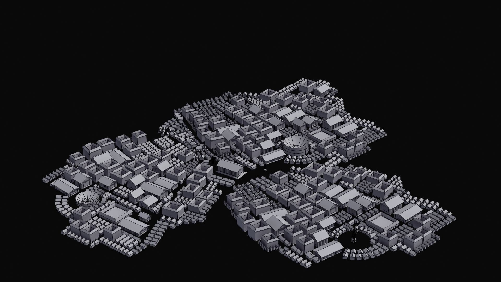 Ancient City Low-poly 3D model_34