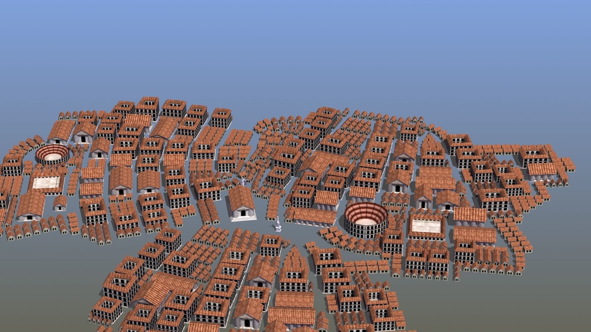 Ancient City Low-poly 3D model_1