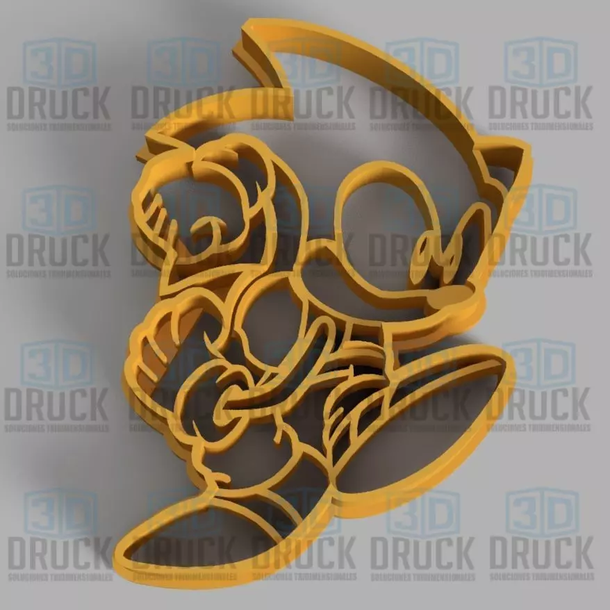 Sonic Cookie Cutter 3D print model_0