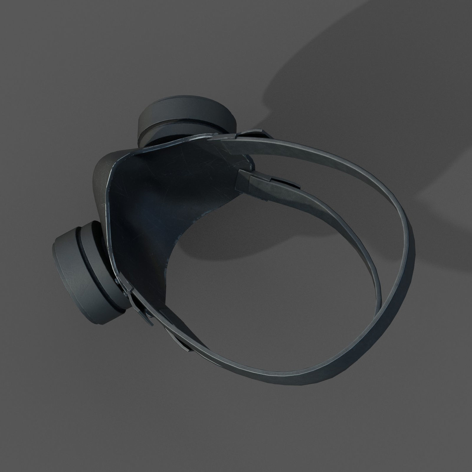 Gas mask helmet scifi futuristic technology protection  Low-poly 3D model_6