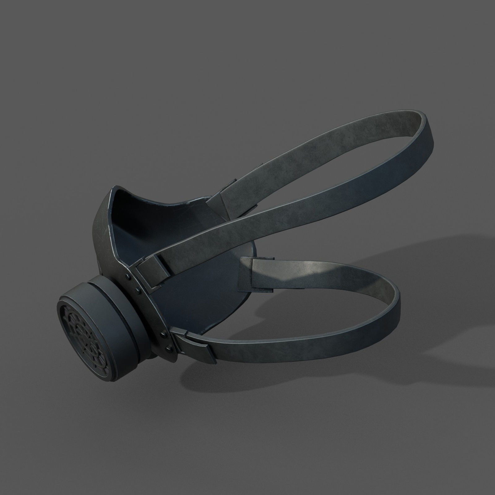 Gas mask helmet scifi futuristic technology protection  Low-poly 3D model_8