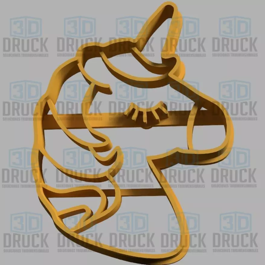 Unicorn - Unicornio Cookie Cutter 3D print model_0
