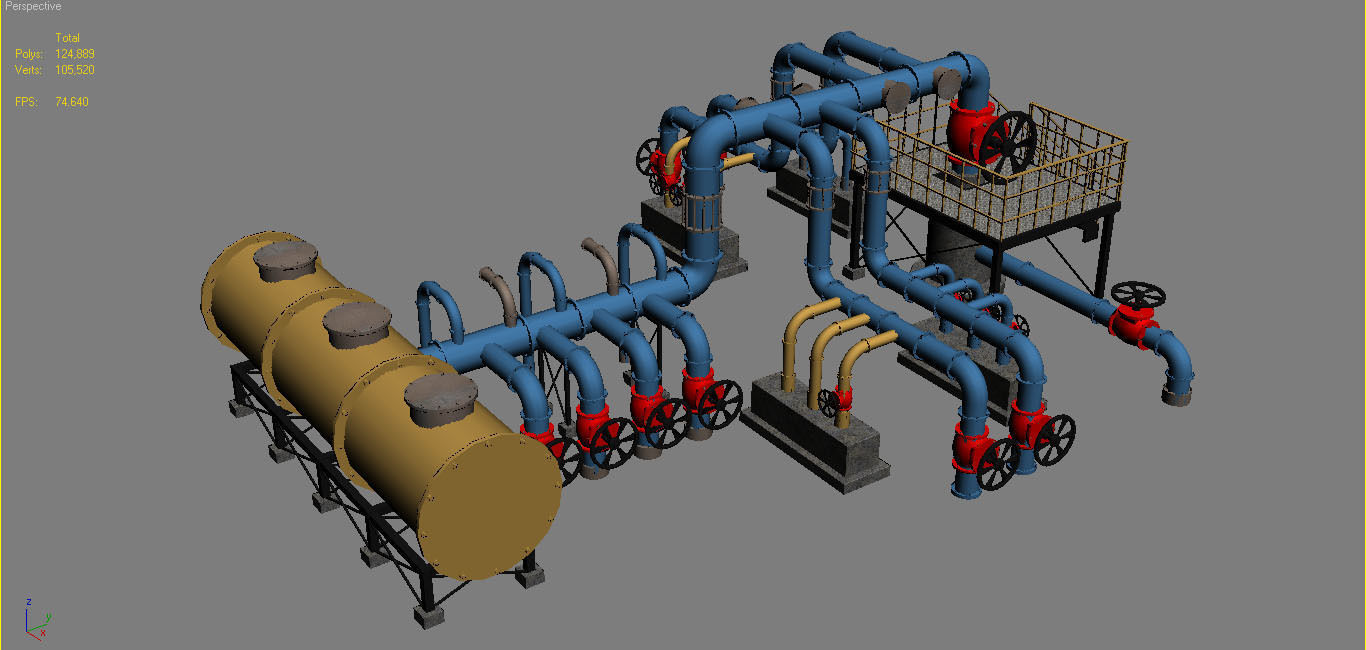 Piping System 2 3D model_12