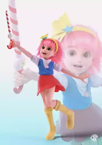 Minky Momo 3D blender
