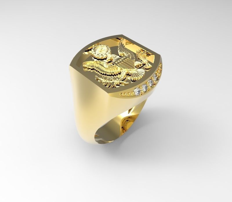 USA RING  3D model_1