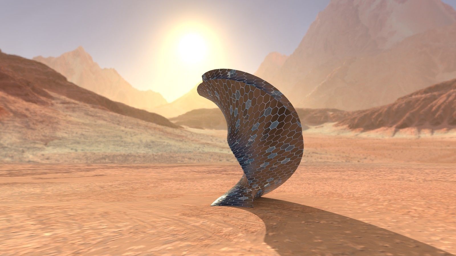 Twisted Alien Skyscraper 3D model_1