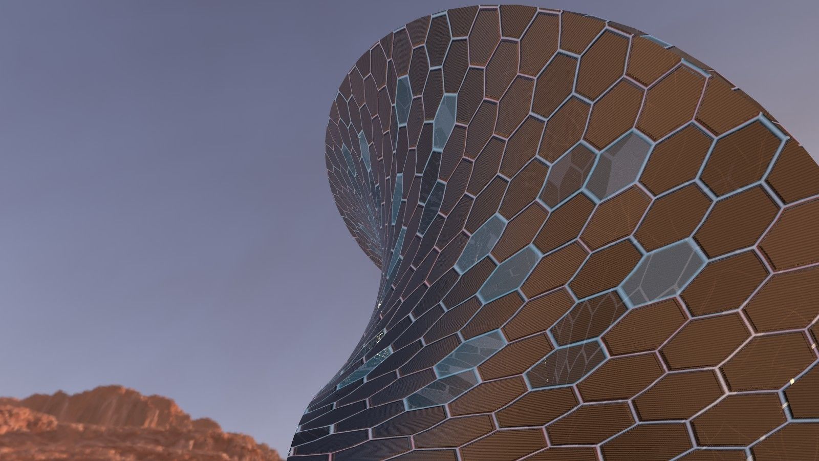 Twisted Alien Skyscraper 3D model_2