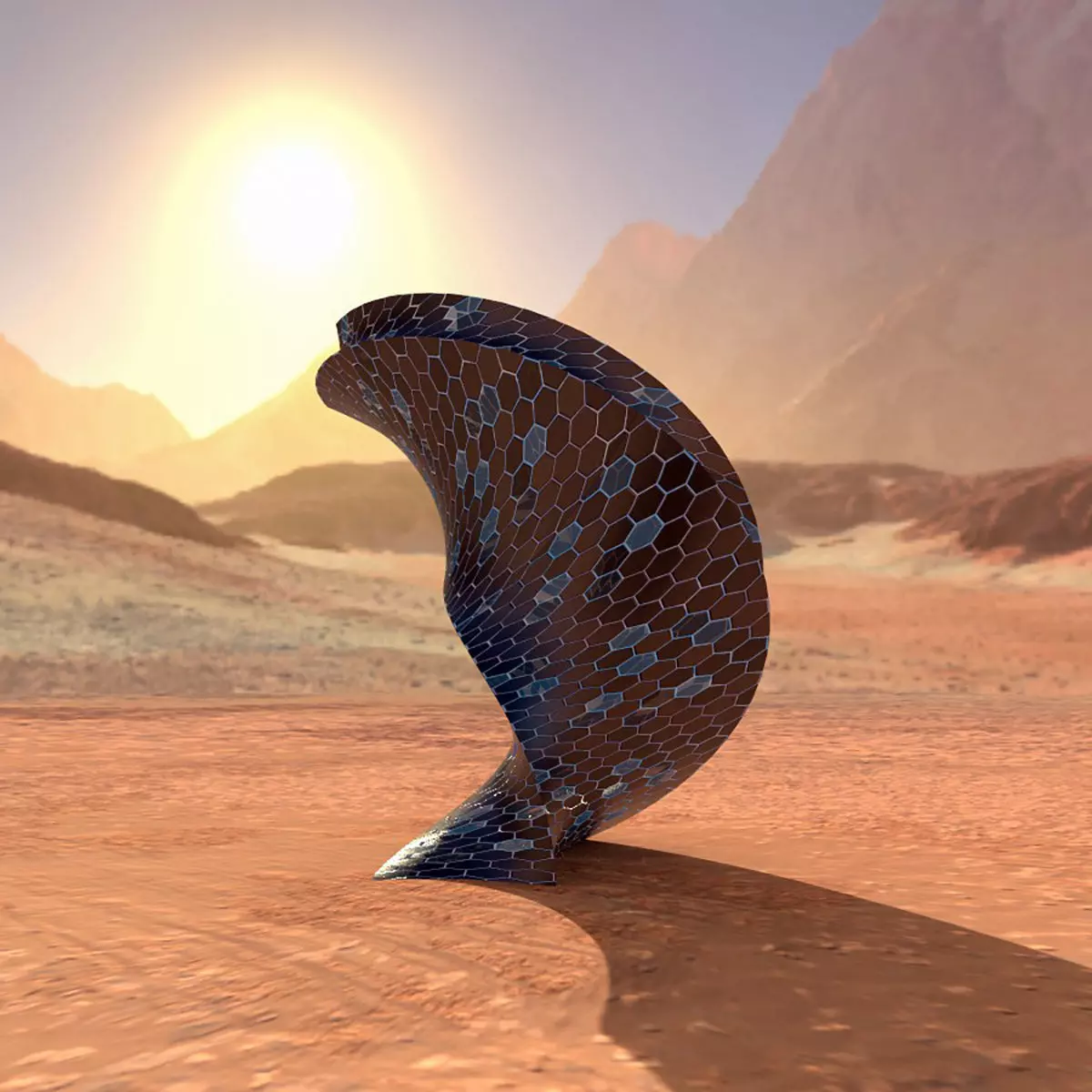 Twisted Alien Skyscraper 3D model_0