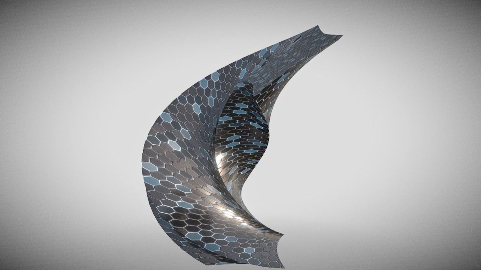 Twisted Alien Skyscraper 3D model_4