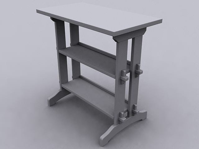 Woodworking Shop Table 3D model_1