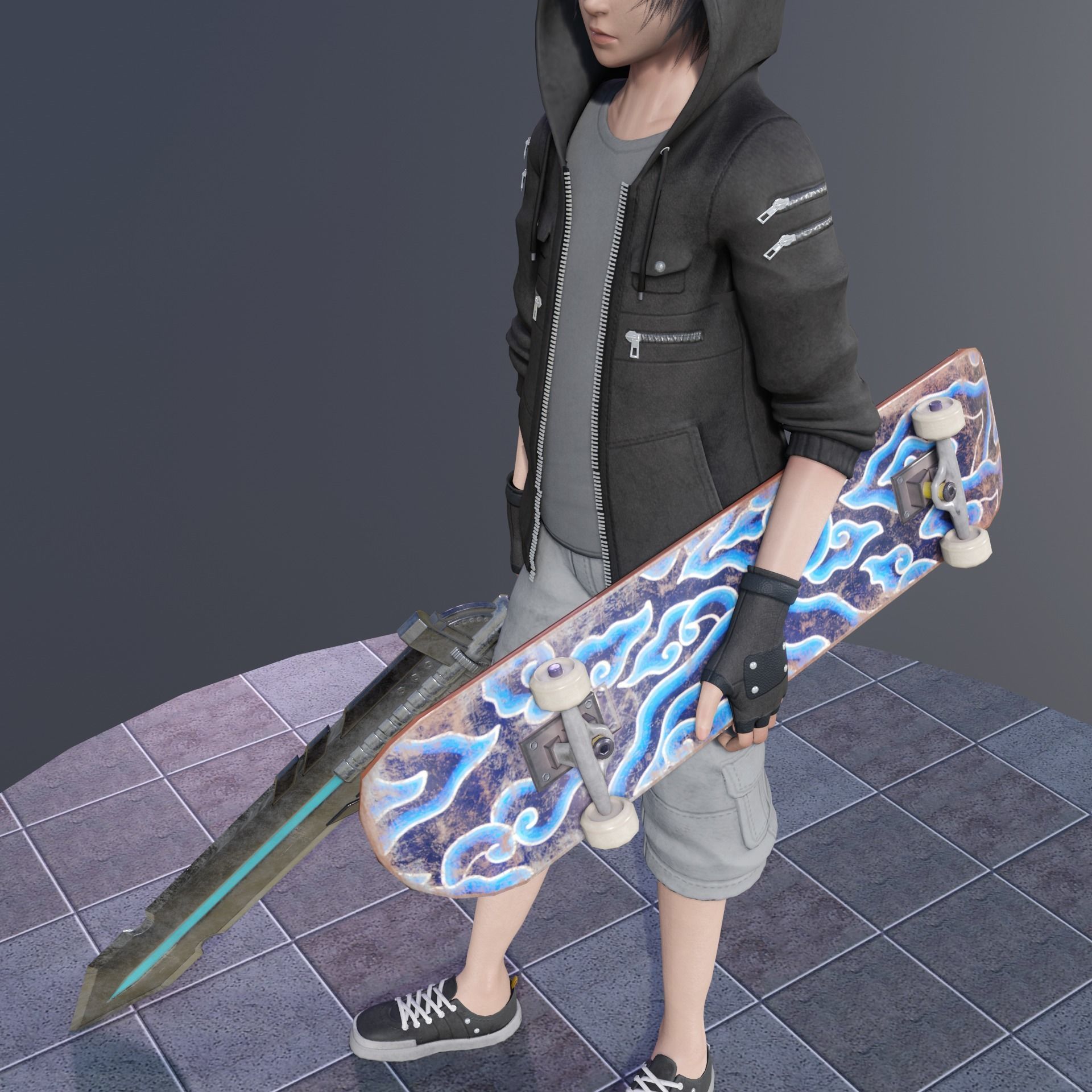 Nix Strandia Blender Model Low-poly 3D model_2