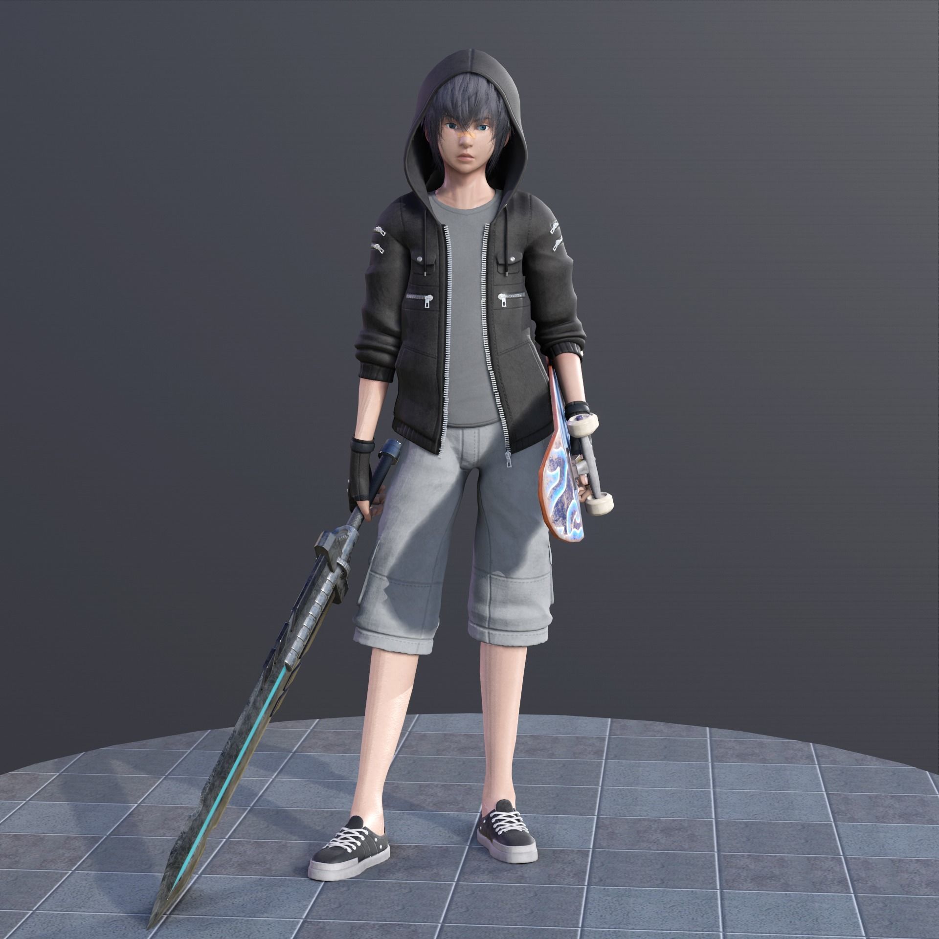 Nix Strandia Blender Model Low-poly 3D model_1