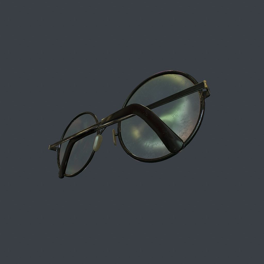 Old Glasses v2 Low-poly 3D model_13