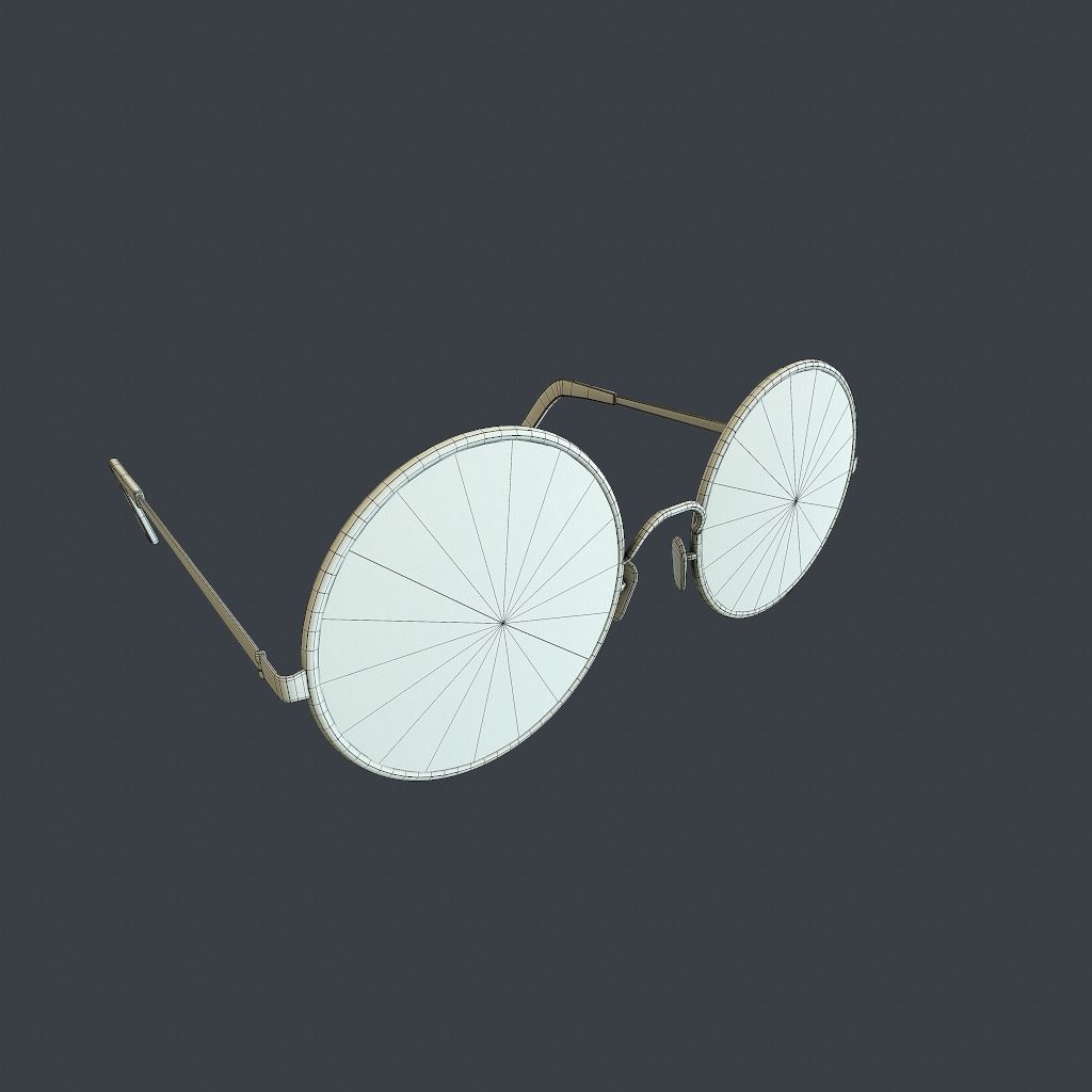 Old Glasses v2 Low-poly 3D model_16
