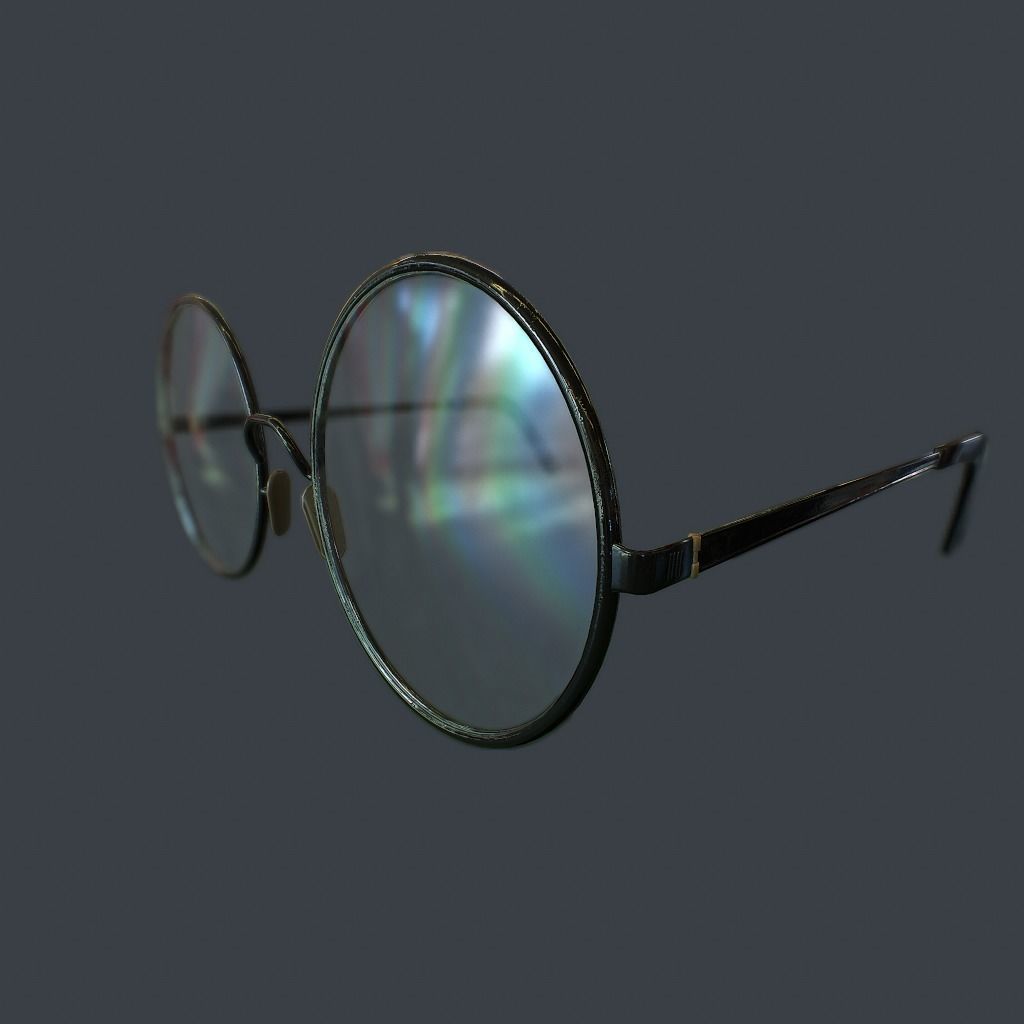 Old Glasses v2 Low-poly 3D model_8