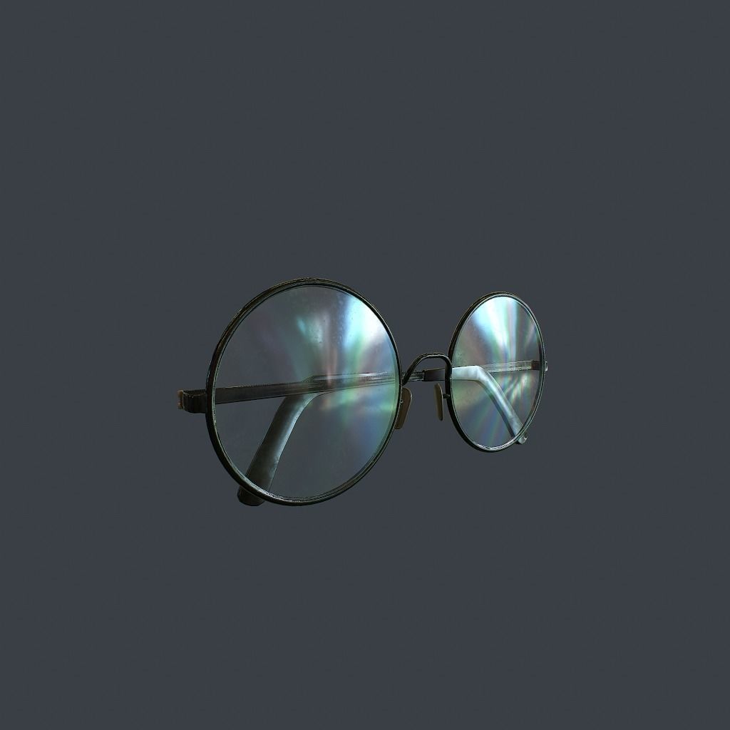 Old Glasses v2 Low-poly 3D model_10
